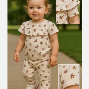 💜🌟 Jessica Simpson Baby Girls 2pc Set floral💜🌟